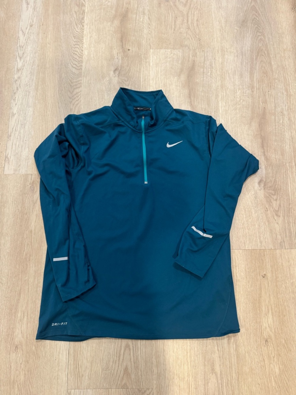 Nike Black and Teal Dri-FIT Running Jacket